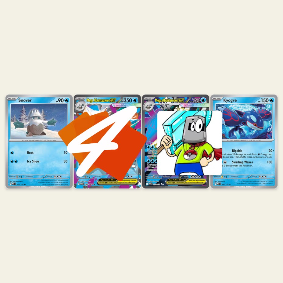 Quad MEGA ABOMASNOW ex ! Simply Knock Out Anything with One Hit ! PTCGL Gameplay (MEGA EVOLUTION)